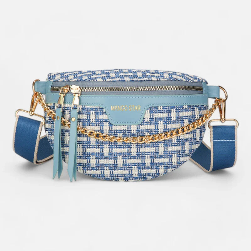 Sac banane en simili cuir à bandoulière avec chaîne doré