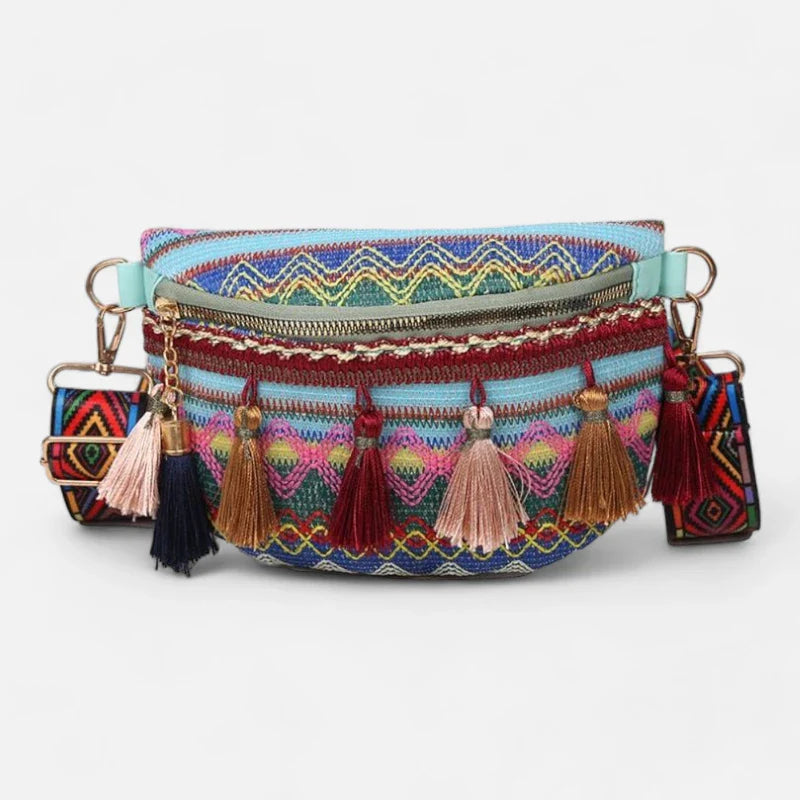 Sac banane tissu à pompon