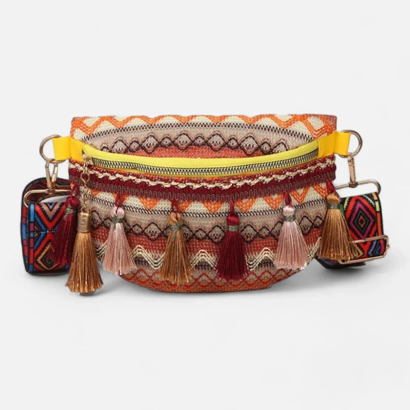 Sac banane tissu à pompon