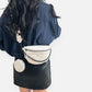 Sac banane en simili cuir à motif floral avec bandoulière et porte-monnaie