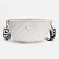 Sac banane en simili cuir matelassé à bandoulière