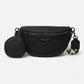 Sac banane en simili cuir à motif floral avec bandoulière et porte-monnaie