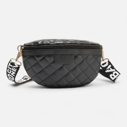 Sac banane en simili cuir matelassé à bandoulière