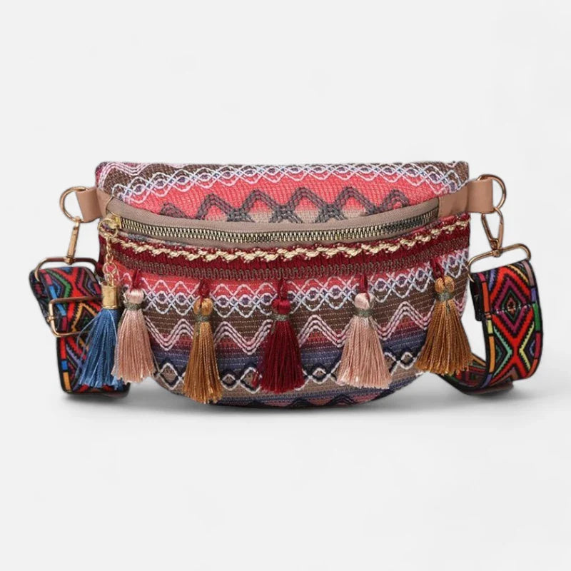 Sac banane tissu à pompon