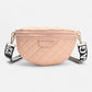 Sac banane en simili cuir matelassé à bandoulière