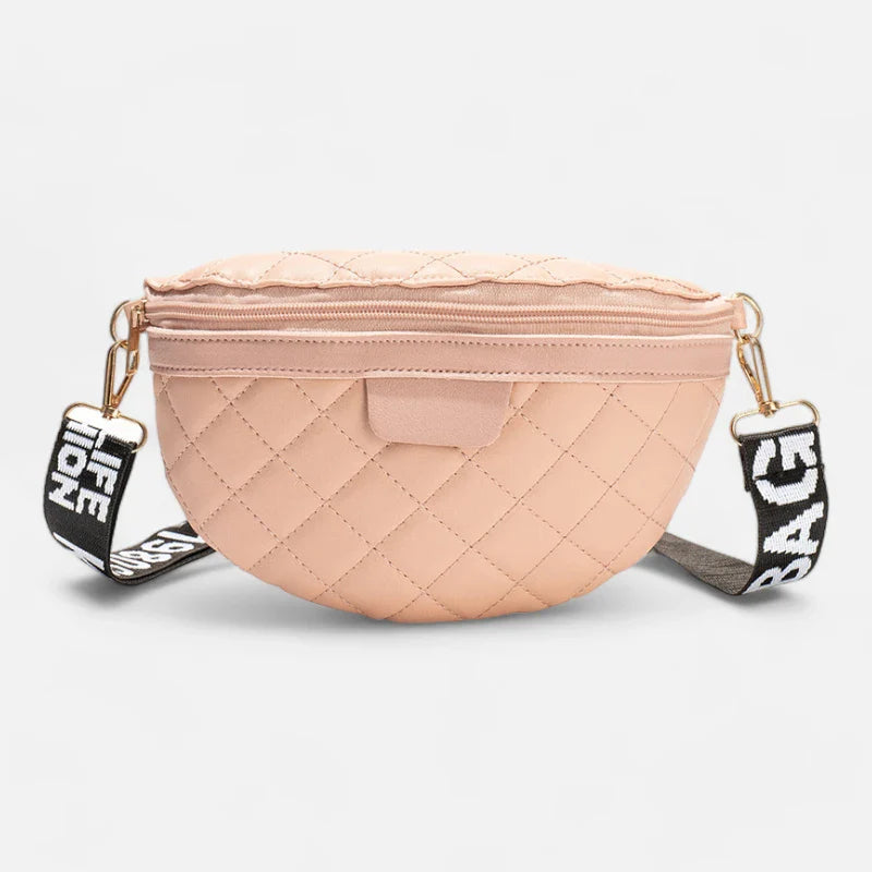 Sac banane en simili cuir matelassé à bandoulière