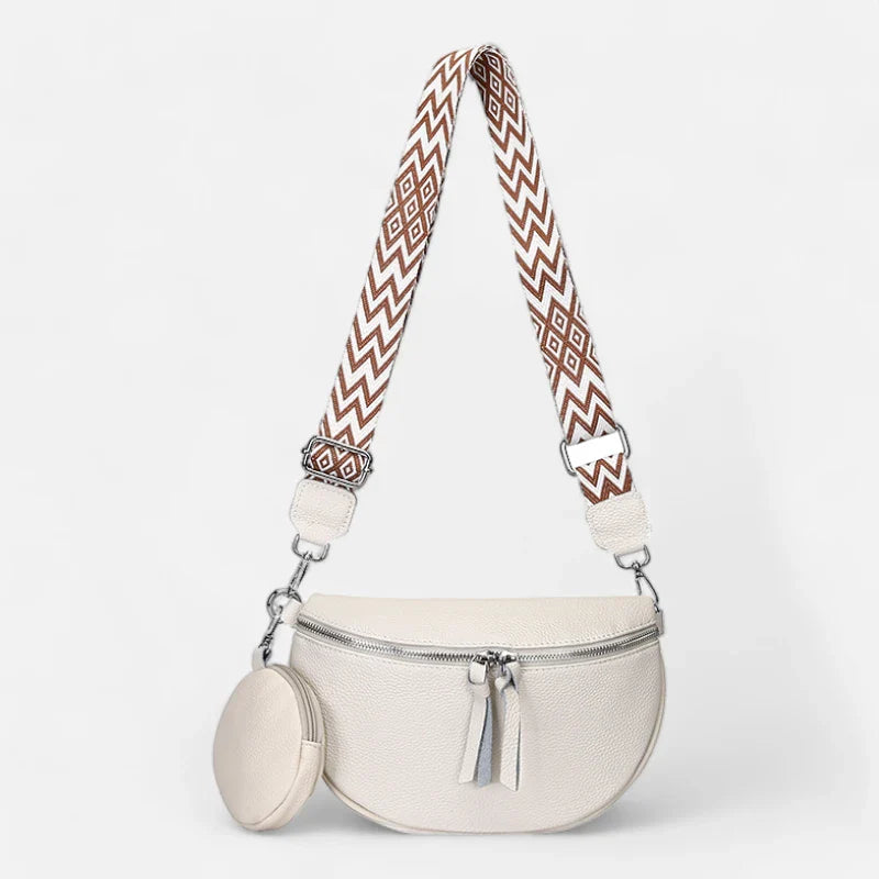 Sac banane en simili cuir à bandoulière avec porte-monnaie