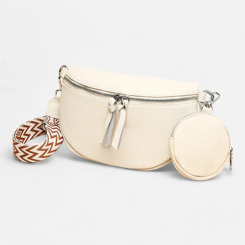 Sac banane en simili cuir à bandoulière avec porte-monnaie