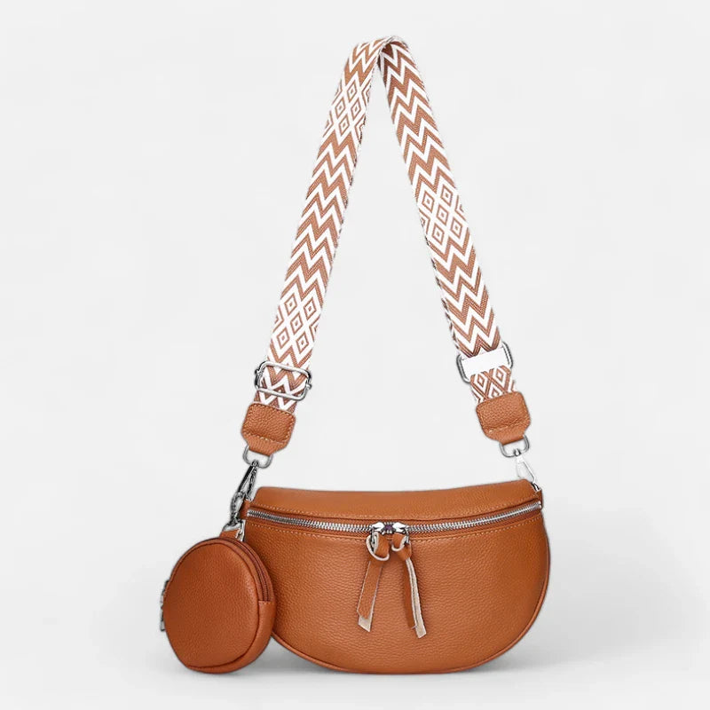 Sac banane en simili cuir à bandoulière avec porte-monnaie