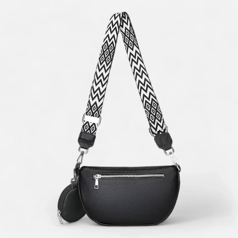 Sac banane en simili cuir à bandoulière avec porte-monnaie
