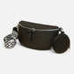 Sac banane en simili cuir à bandoulière avec porte-monnaie