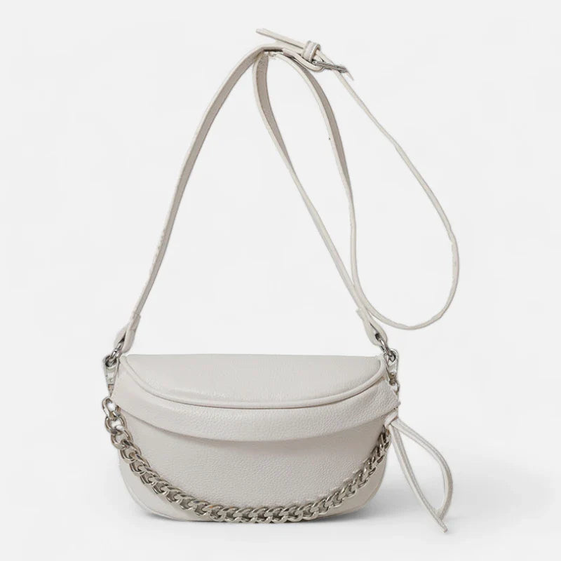Sac banane en simili cuir métallisé à bandoulière